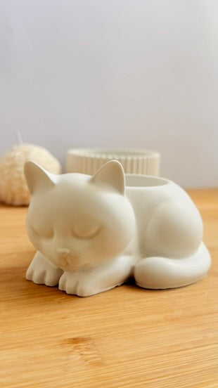 Porta velas gato dormilón